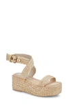 Dolce Vita Cannes Espadrille Platform Sandal In Light Natural Raffia