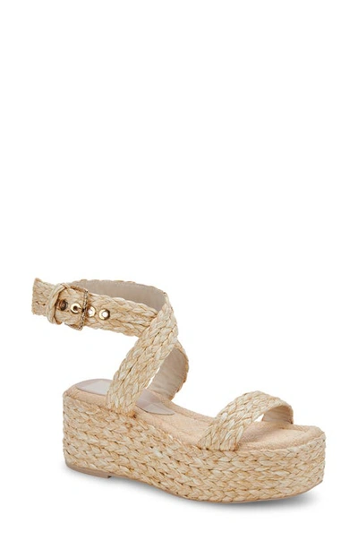 Dolce Vita Cannes Espadrille Platform Sandal In Light Natural Raffia