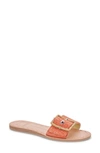 Dolce Vita Dasa Slide Sandal In Orange Raffia