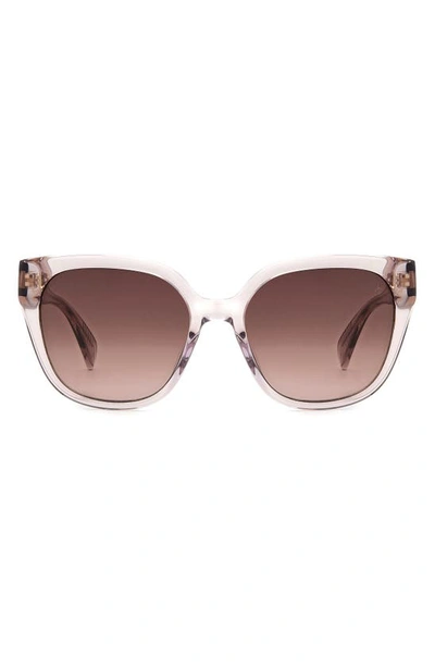 Rag & Bone 56mm Gradient Polarized Square Sunglasses In Beige/ Brown Gradient