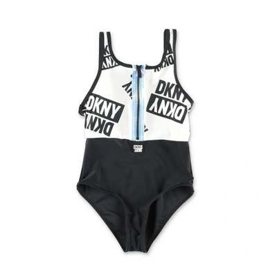 Dkny Multicolor Swimsuit For Girl With Logo