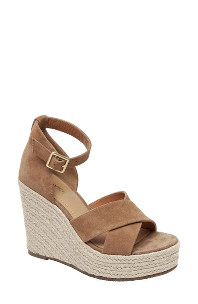 Lisa Vicky Gemi Platform Wedge Sandal In Cognac