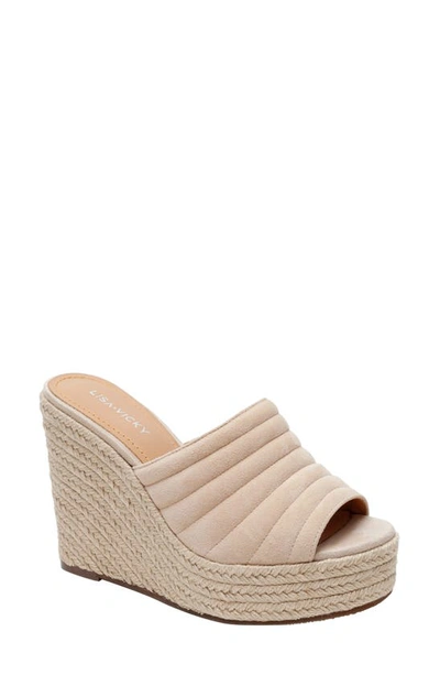 Lisa Vicky Gogo Platform Wedge Sandal In Nude