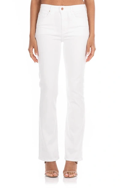 Fidelity Denim Lily High Waist Slim Bootcut Jeans In White