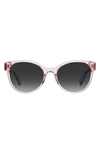 Kate Spade Nathalie 55mm Gradient Round Sunglasses In Pink/gray Gradient