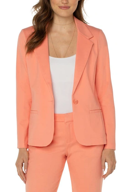 Liverpool Los Angeles Liverpool Fitted Knit Blazer In Cantaloupe