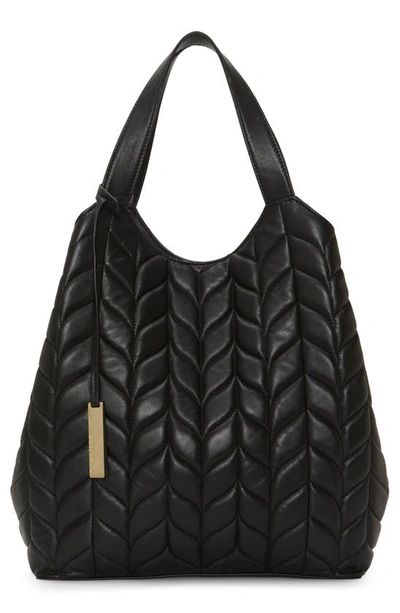 Vince Camuto Kisho Quilted Tote In Black