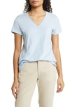 Caslon Short Sleeve V-neck T-shirt In Blue Cashmere