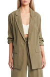 Open Edit Blazer In Olive Dusk