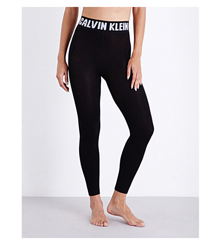 calvin klein logo leggings black