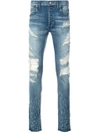 Fagassent Distressed Skinny Jeans