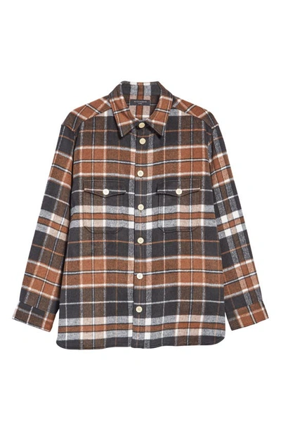 Allsaints Caribou Plaid Button-up Shirt In Jet Black