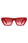 Marc Jacobs 55mm Gradient Cat Eye Sunglasses In Red