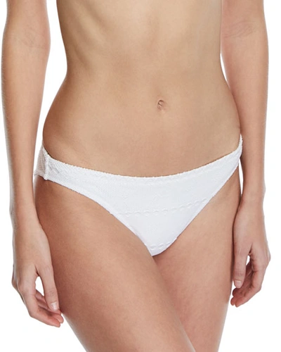 Letarte Crochet Lace Swim Bikini Bottoms In White