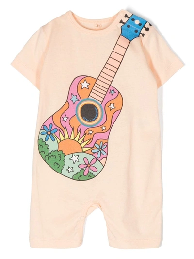 Stella Mccartney Babies' Guitar-print Shorties In Orange
