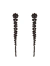 Simone Rocha Beaded-tassel Drop Earrings In Black