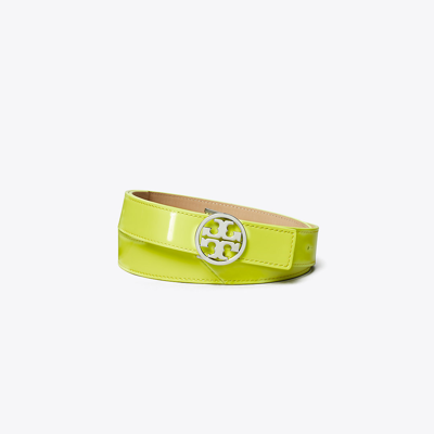 Tory Burch Women's 1" Miller Patent Leather Belt In Blazing Yellow