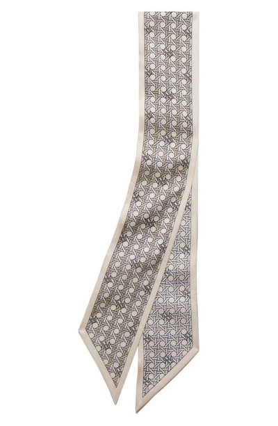 Tory Burch Basketweave Ribbon Tie In New Ivory