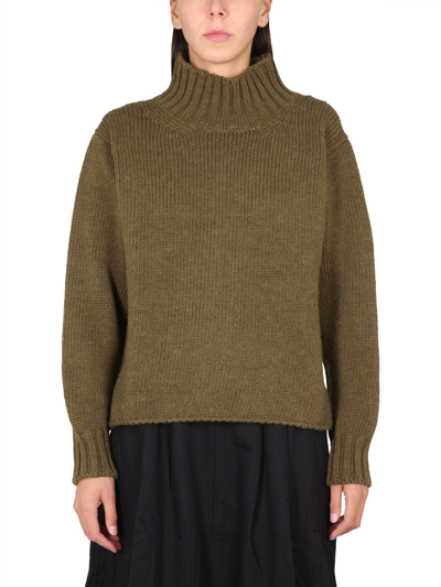 Margaret Howell Turtleneck Shirt In Military Green