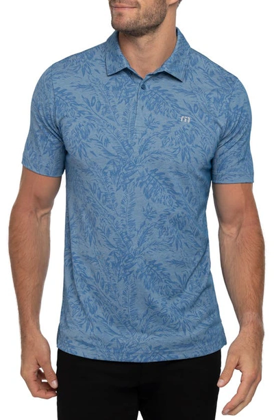 Travismathew Forever Young Frond Polo In Heather Mid Blue
