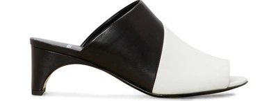 Pierre Hardy Leather Heeled Mules In White
