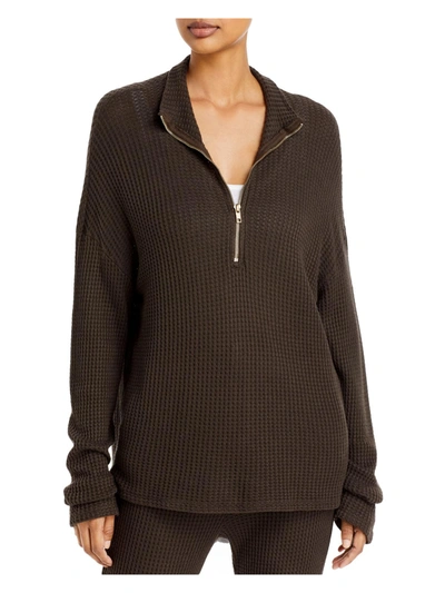 N:philanthropy Orly Womens Knit Zipper Pullover Sweater In Brown