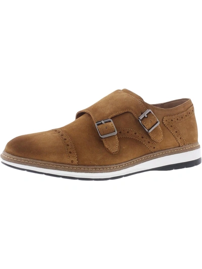 Clarks Chantry  Monk Mens Suede Round Toe Monk Shoes In Brown