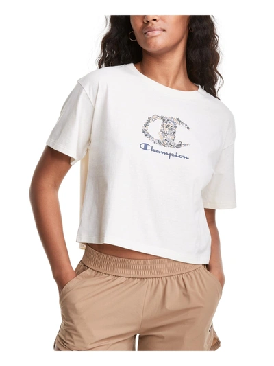 Champion Womens Cropped Fitness Shirts & Tops In White