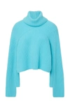 Rosetta Getty Cashmere Turtleneck Pullover In Blue