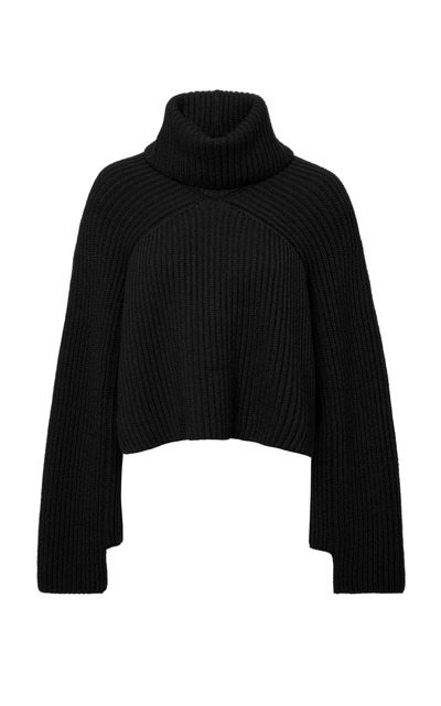 Rosetta Getty Cashmere Turtleneck Pullover In Black
