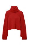 Rosetta Getty Cashmere Turtleneck Pullover In Red