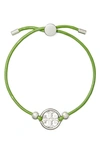 Tory Burch Miller Slider Bracelet In Tory Silver/wheatgrass