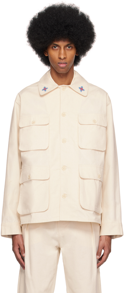 Adish Off-white Qurs Jacket In Beige