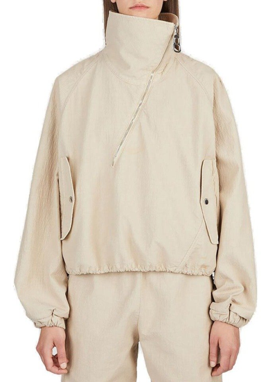 Jw Anderson Asymmetric Puller Blouson Jacket In Neutrals