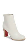 Christian Louboutin Adox Leather Block-heel Red Sole Boot In Latte