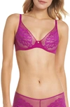 Natori Flora Contour Underwire Bra In Pop Peony/ Buff