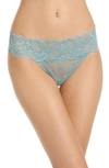 Honeydew Intimates Honeydew Lace Thong In Prickly Pear