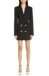Victoria Beckham Tailored Long Sleeve Wool Gabardine Jacket Dress In Black