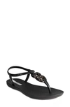 Ipanema T-strap Sandal In Black,silv