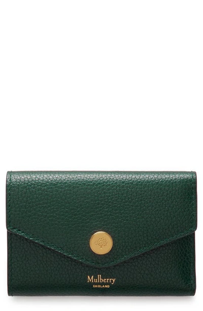 Mulberry Folded Leather Wallet In  Green