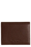 Ted Baker Pannal Colour Leather Card Holder In Brown