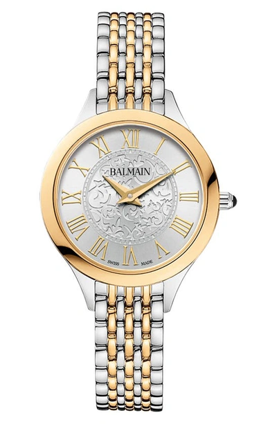 Balmain Watches Two-tone Bracelet Strap Watch, 29mm In Stainless Steel/ Yellow