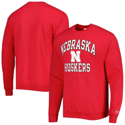 Champion Scarlet Nebraska Huskers High Motor Pullover Sweatshirt
