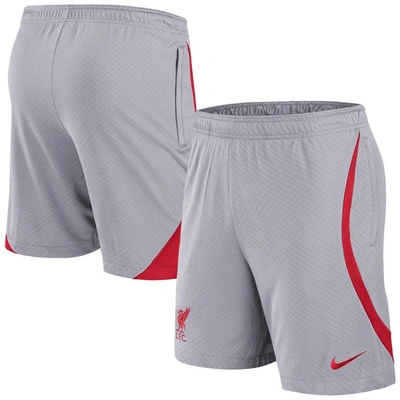 Nike Grey Liverpool Strike Performance Shorts In Grey