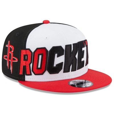 New Era Men's  White, Red Houston Rockets Back Half 9fifty Snapback Hat In White,red