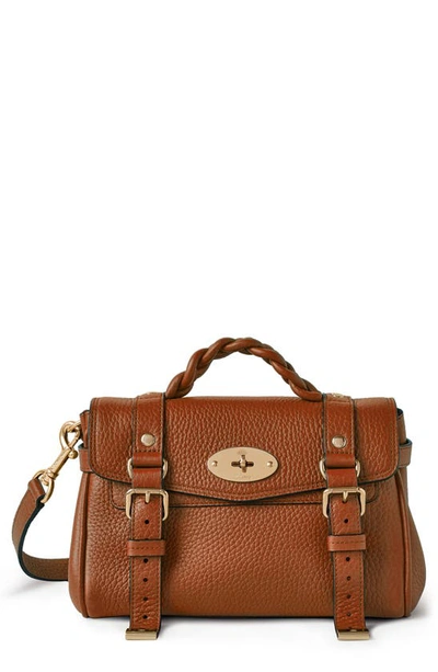 Mulberry Mini Alexa Leather Satchel In Chestnut