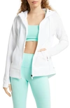 Zella Zen Ottoman Full Zip Hoodie In White