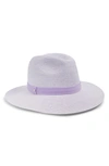 Nordstrom Packable Braided Paper Straw Panama Hat In Pink Lavender Combo