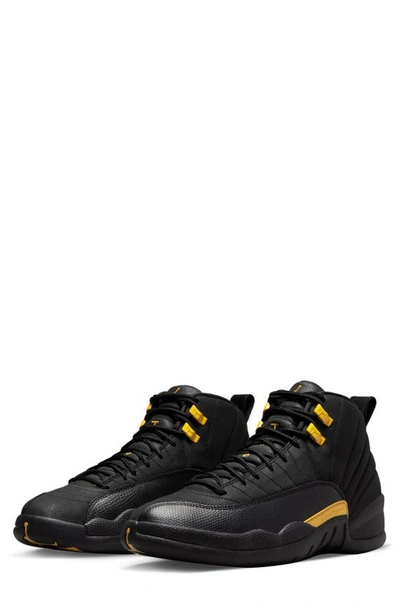 Jordan Air  12 Retro Basketball Shoe In Black/ Taxi