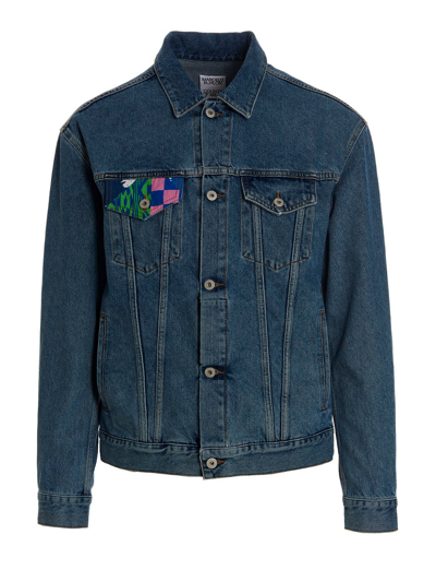 Marcelo Burlon County Of Milan Mix & Match Jacket In Blue